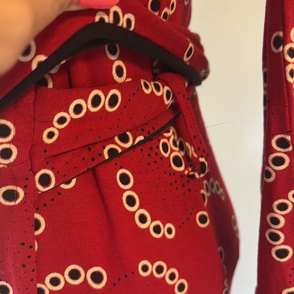 Mango Red Long Sleeve Wrap Dress - Picture 6 of 10